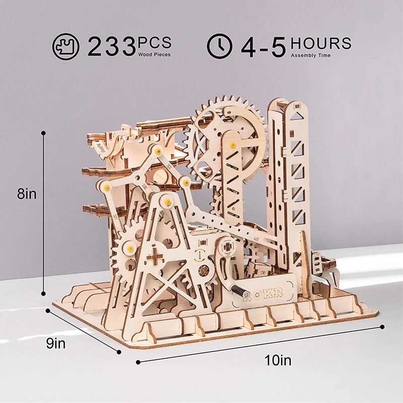 Baby Lane 3D DIY Wooden Roller Coaster: Interactive Puzzle Toy for Kids