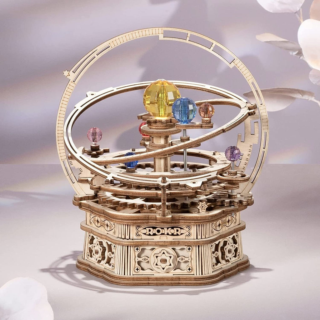 Baby Lane ROKR Starry Night Music Box: Creative 3D Wooden Assembly Kit - AMK51