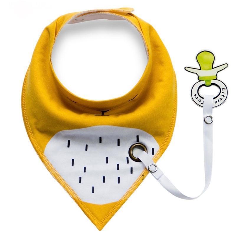 Babylane: Soft and Absorbent Bibs with Built-In Pacifier Clips