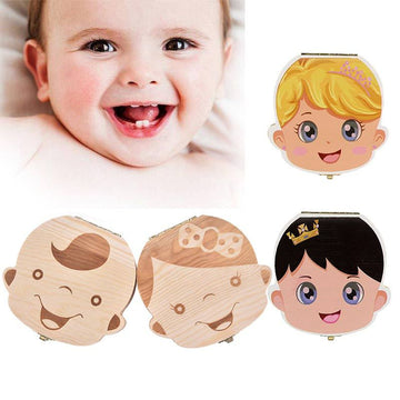 Baby Lane Kids Tooth Organizer: Charming Wooden Storage Box