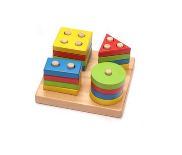 Baby Lane Wooden Puzzle Game: Educational Geometric Shapes Toy for Kids