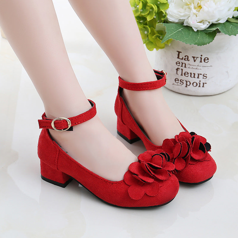Baby Lane: Dazzling Girls' Princess High Heels in Leather – Ideal for Performances