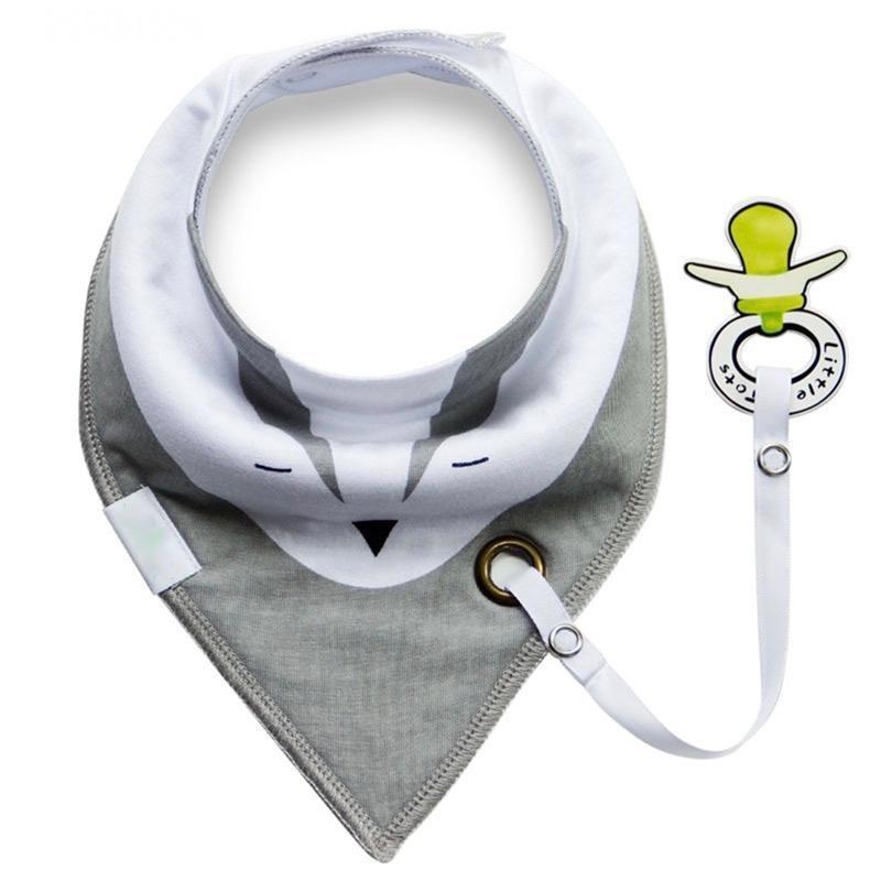Babylane: Soft and Absorbent Bibs with Built-In Pacifier Clips