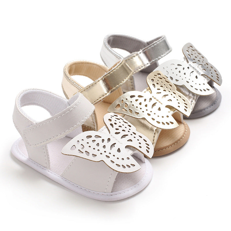 Baby Lane: Trendy Butterfly Baby Sandals – Soft Soled PU Leather for Everyday Wear
