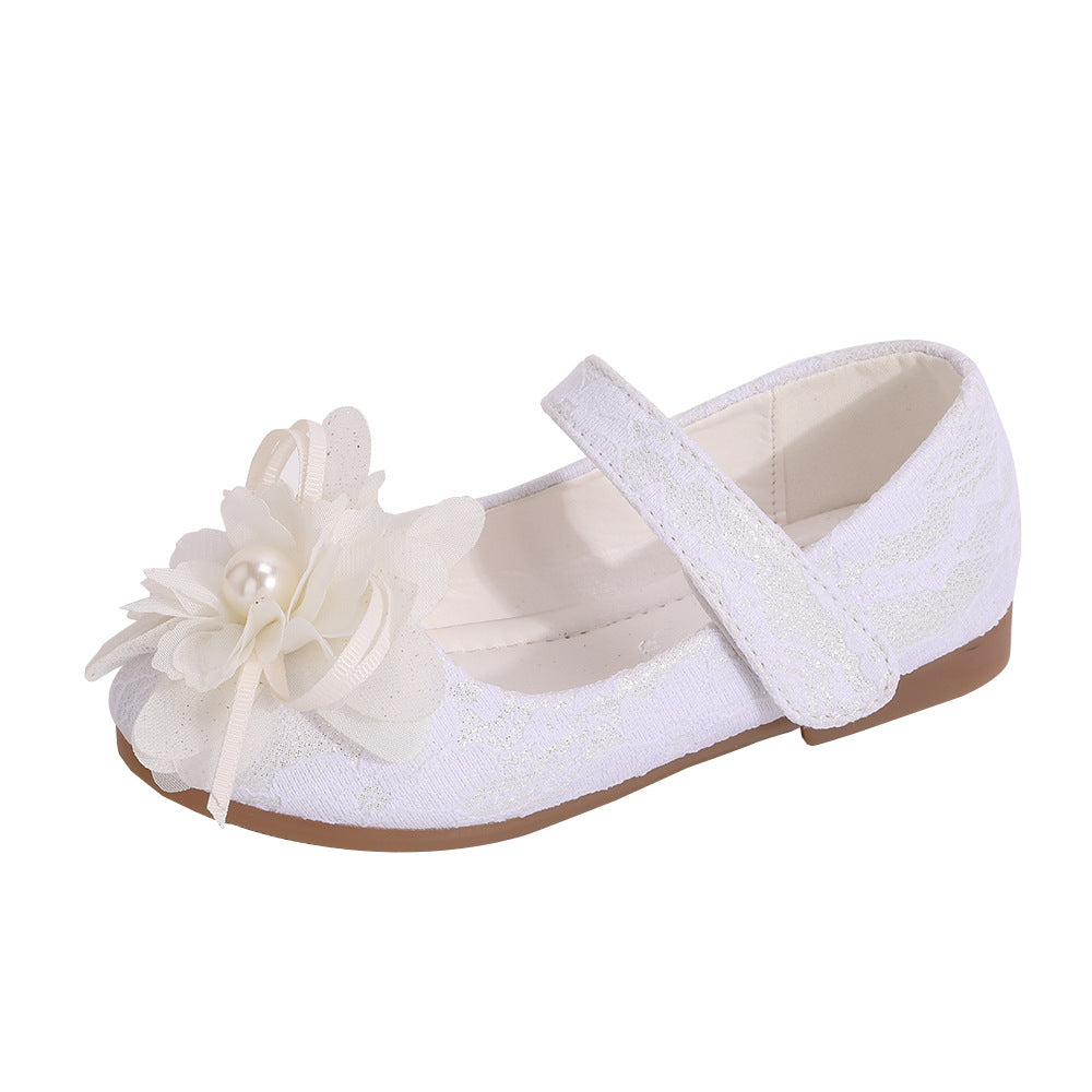 Baby Lane: Charming Girls' Dress Shoes – Flower Lace Design for Little Princesses