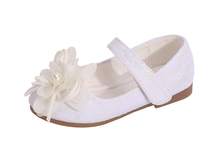 Baby Lane: Charming Girls' Dress Shoes – Flower Lace Design for Little Princesses