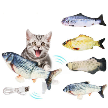 Baby Lane Simulation Fish Toy: Electric Jumping Fun for Cats!