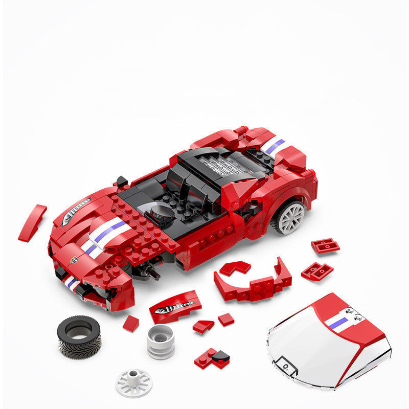 Baby Lane App-Controlled Blue Phantom Sports Car: Building Block Fun for Kids