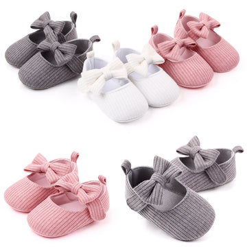 Baby Lane Princess Bowknot Woolen Moccasins – Cute Baby Shoes