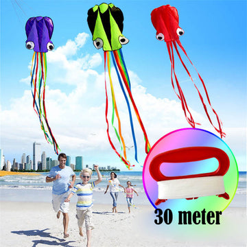 Babylane 4M Octopus Kite with Handle | 3D Power Kite for Outdoor Kids' Games