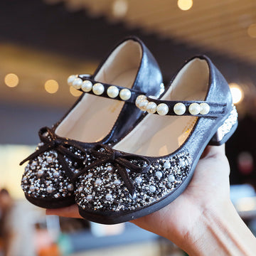 Baby Lane: Flashing Baby Shoes – Soft Sole Aisha Princess Leather and Crystal