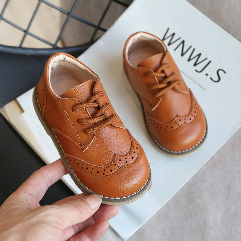 Baby Lane Girls' Black Leather Princess Shoes – Perfect for Any Occasion!