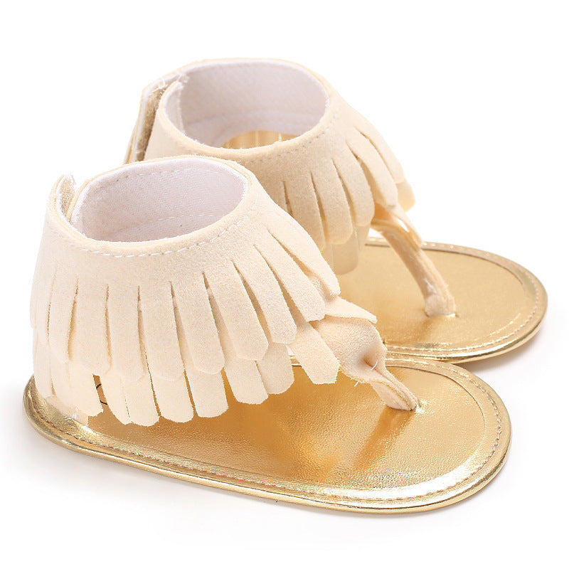 Baby Lane: Stylish Soft Sole Flip-Flop Sandals for Toddlers – Multicolor Tassel Design