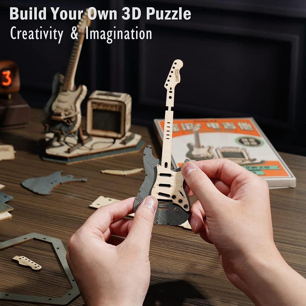 Baby Lane Robotime ROKR TG605K: Creative Electric Guitar Model Kit for Kids