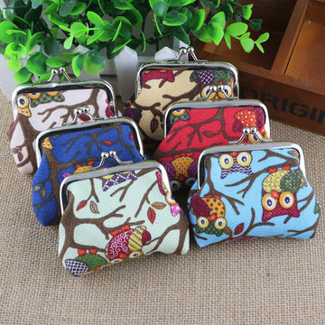 Baby Lane Korean Owl Coin Bag – Lovely Small Canvas Purse for Children