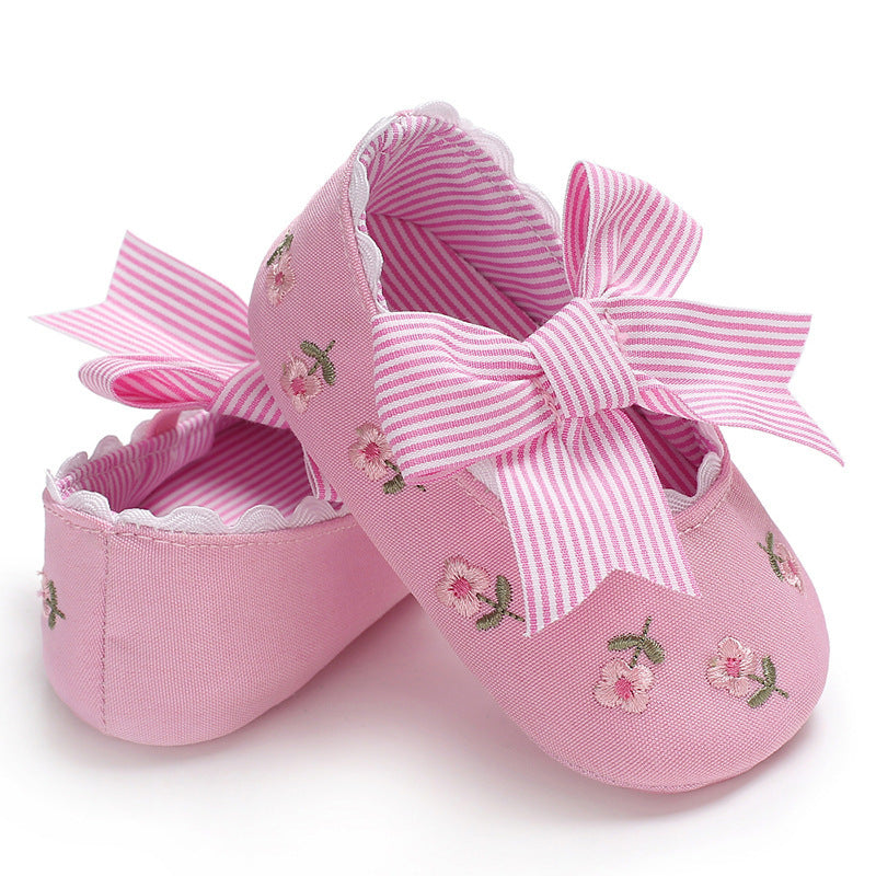 Baby Lane: Bowknot Baby Shoes for Girls – Toddler Anti-Slip Comfort