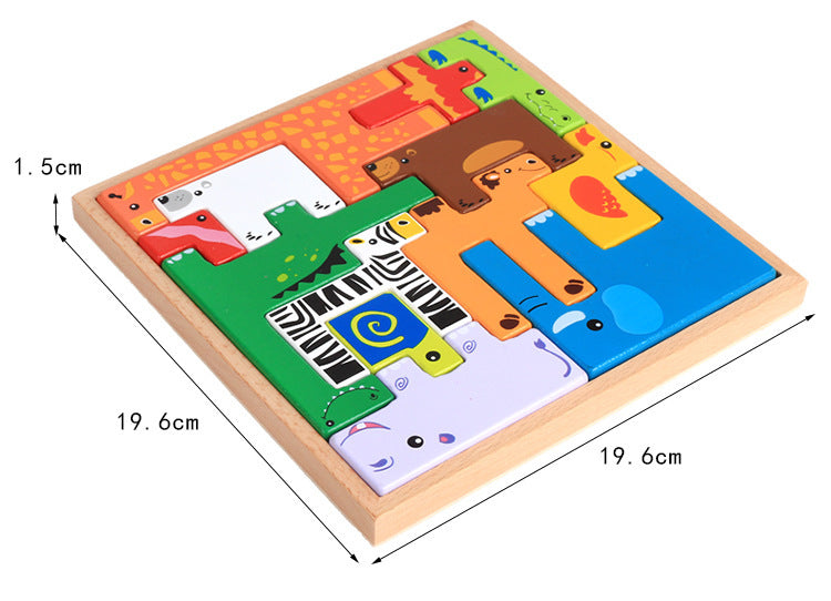 Baby Lane Creative Wooden Toys: 3D Stack Blocks for Birthdays and Christmas Gifts