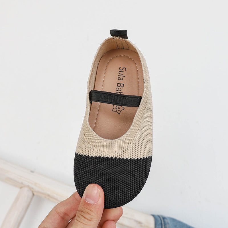 Baby Lane: Trendy Children's Knitted Shoes – Soft and Cozy Peas Design