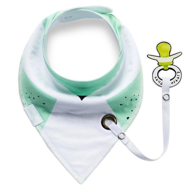 Babylane: Soft and Absorbent Bibs with Built-In Pacifier Clips