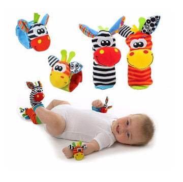 Baby Lane Infant Plush Sock Rattle with Wrist Strap (0-12 Months)