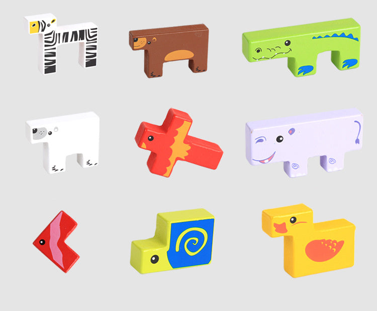 Baby Lane Creative Wooden Toys: 3D Stack Blocks for Birthdays and Christmas Gifts