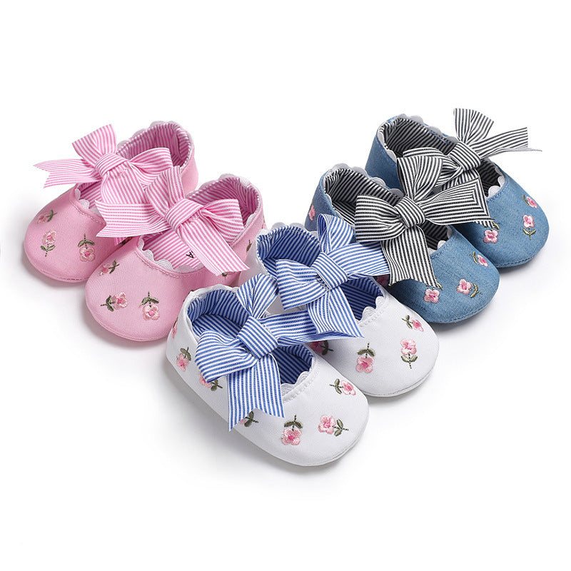 Baby Lane: Bowknot Baby Shoes for Girls – Toddler Anti-Slip Comfort