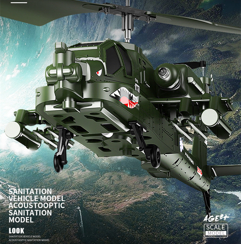 Baby Lane Fighter Anti-Fall Remote Control Helicopter – Apache Aircraft Toy