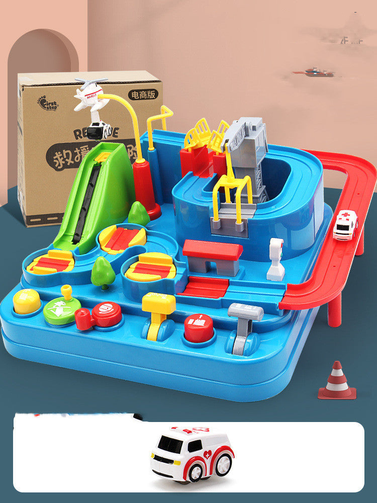 Baby Lane Kids Car Adventure: Fun Toy with 4-Car Track and 3 Trains