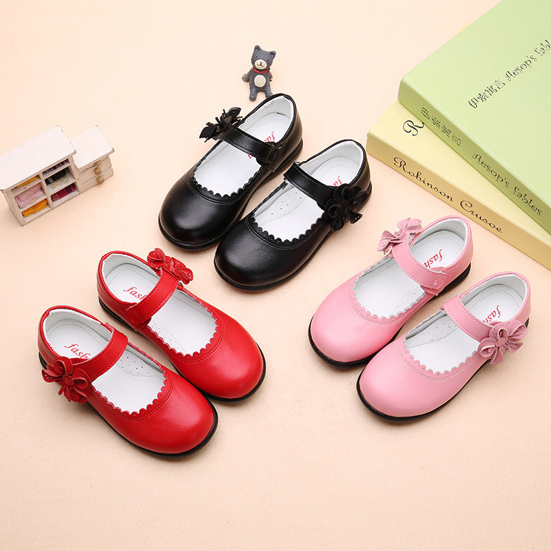 Baby Lane: Adorable Soft-Soled Princess Shoes for Big Kids – Black Student Style