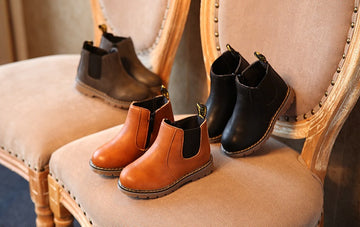 Baby Lane Fashionable Children's Boots – Short Leather Boots for Boys and Girls!
