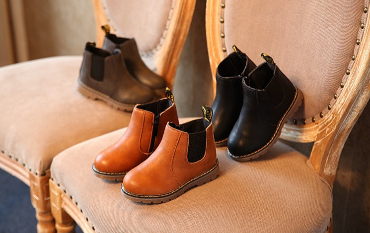 Baby Lane Fashionable Children's Boots – Short Leather Boots for Boys and Girls!