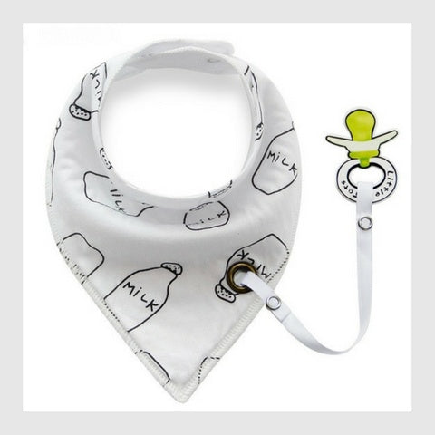 Babylane: Soft and Absorbent Bibs with Built-In Pacifier Clips