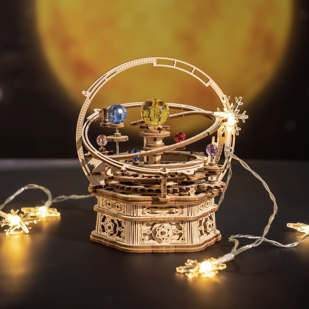 Baby Lane ROKR Starry Night Music Box: Creative 3D Wooden Assembly Kit - AMK51
