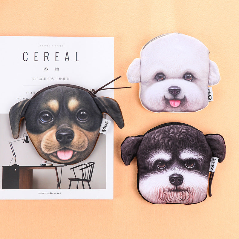 Baby Lane Creative Harajuku Cloth Purse – Plush Dog Change Bag for Kids