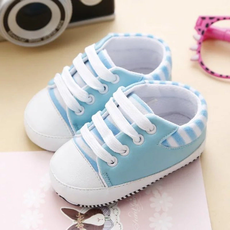 Baby Lane Adorable Unisex Toddler Shoes – Cotton Cartoon Lace-Up Canvas for Autumn!