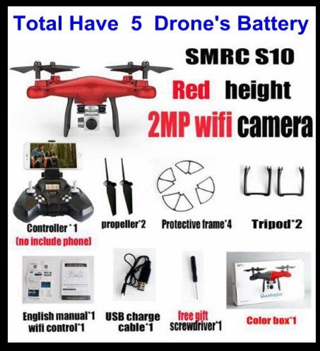 Baby Lane S10 FPV Quadcopter – WiFi 2MP Camera Racing Drone Kit