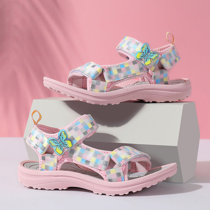 Baby Lane: Stylish Princess Shoes – Soft Sole Sandals for Beach Fun