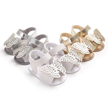 Baby Lane: Trendy Butterfly Baby Sandals – Soft Soled PU Leather for Everyday Wear