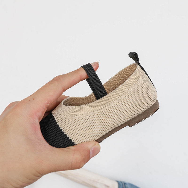 Baby Lane: Trendy Children's Knitted Shoes – Soft and Cozy Peas Design