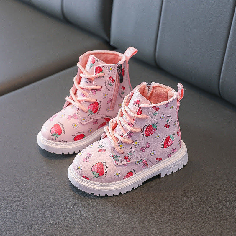 Baby Lane: Fun and Fashionable Girls' Strawberry Short Martin Boots