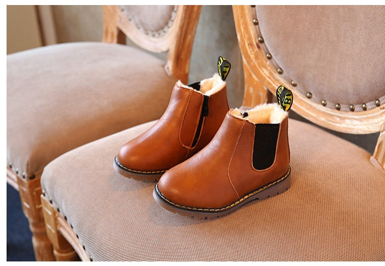 Baby Lane Fashionable Children's Boots – Short Leather Boots for Boys and Girls!