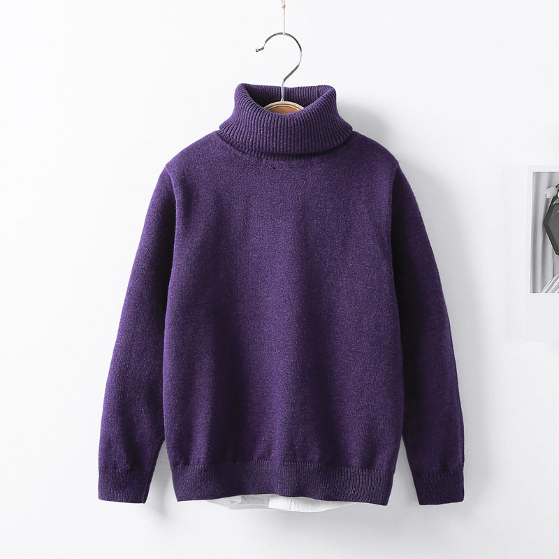 Babylane Children's High-Neck Knitwear | Cozy Sweater for Fall and Winter