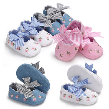 Baby Lane: Bowknot Baby Shoes for Girls – Toddler Anti-Slip Comfort