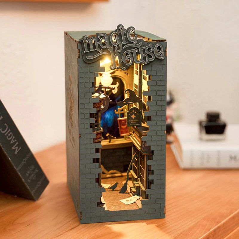 Baby Lane Rolife DIY Book Nook: Wooden Doll House with Shelf Light