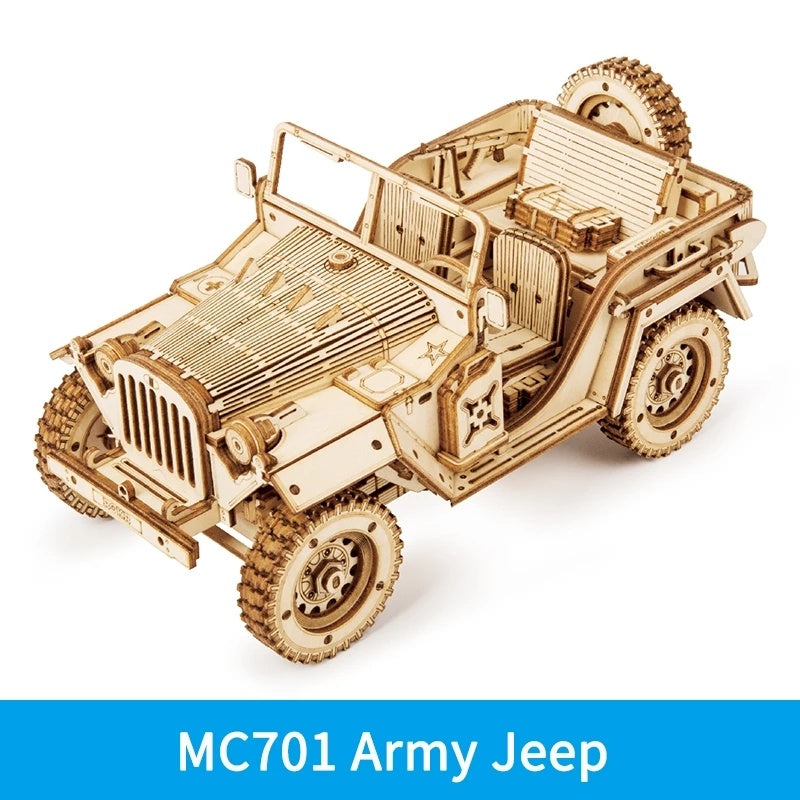 Baby Lane Robotime ROKR Train Model: 3D Wooden Puzzle Assembly Kit for Kids