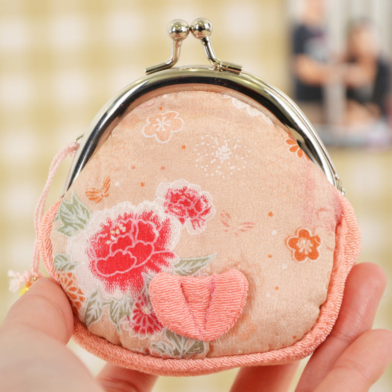 Baby Lane Owl Coin Bag – Handcrafted Crepe Wallet with Bottom ZB077