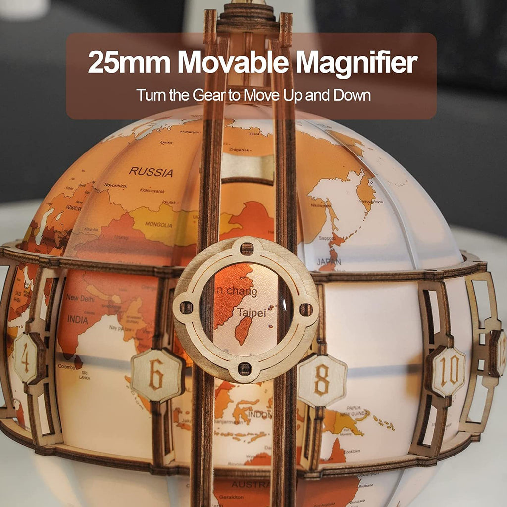 Baby Lane ROKR 180PCS Luminous Globe: Hot Selling 3D Wooden Building Toy