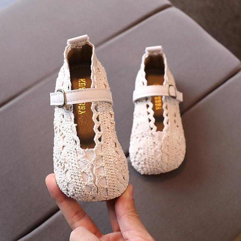 Baby Lane: Adorable Lace Woven Shoes for Girls – Soft Sole Flying Princess Sandals
