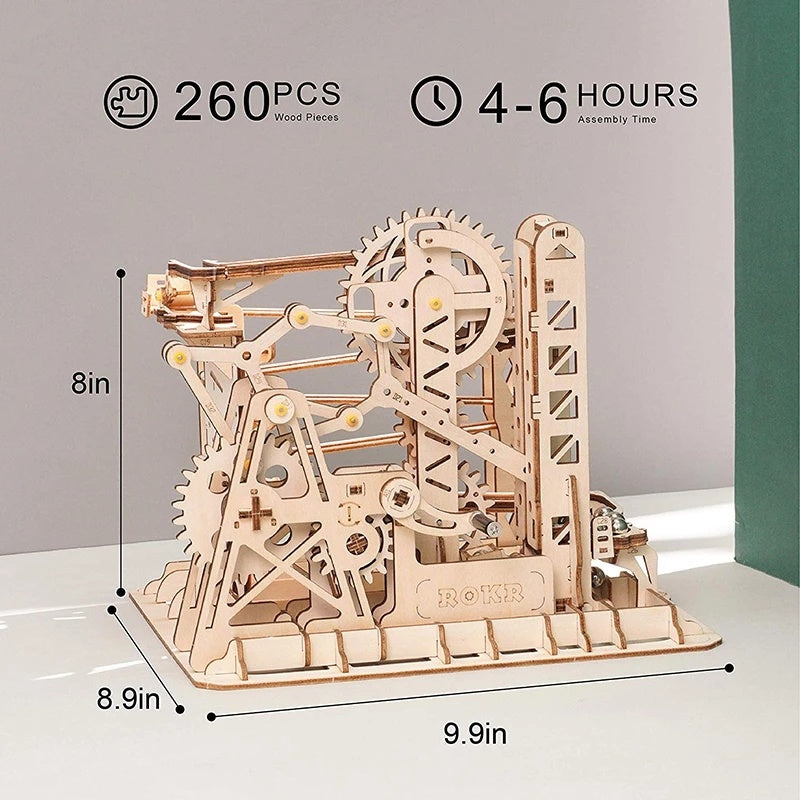 Baby Lane 3D DIY Wooden Roller Coaster: Interactive Puzzle Toy for Kids