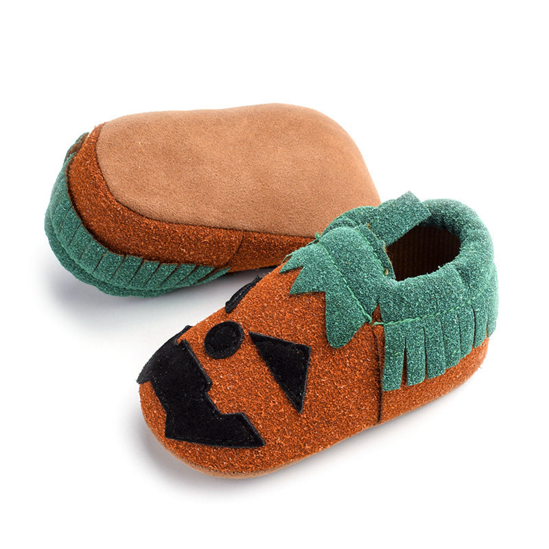 Babylane First Walking Shoes: Fun Halloween Pumpkin Slip-Ons for Kids